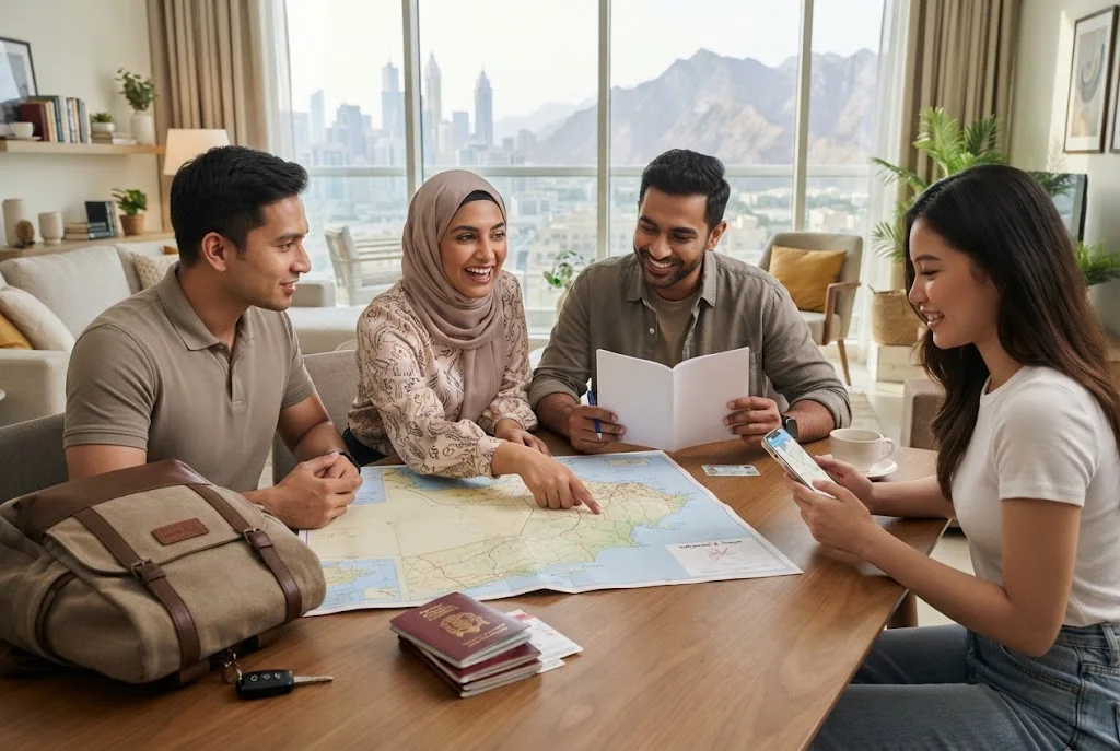 Oman visa for UAE expats preparing travel documents for Oman