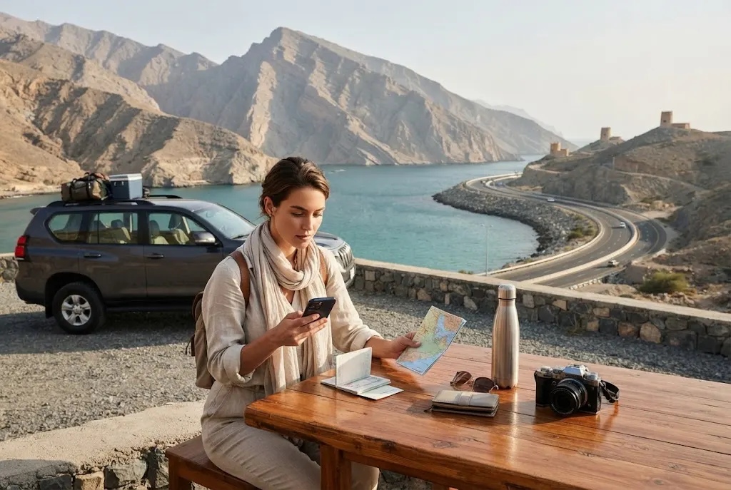 Traveller planning a trip from the UAE to Oman